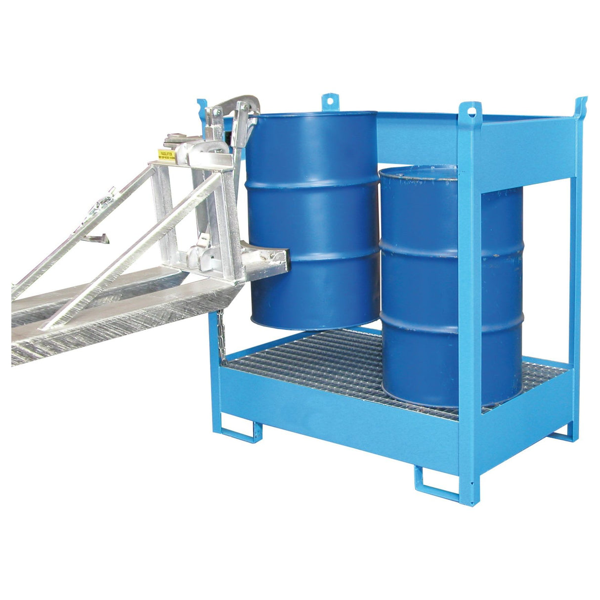 BAUER Südlohn Fass-Stapelpalette Typ FSP-2 RAL 5012 Lichtblau - Art.-Nr. 4442-04-0000-3