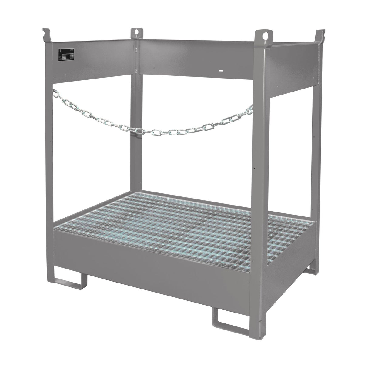 BAUER Südlohn Fass-Stapelpalette Typ FSP-2 RAL 7005 Mausgrau - Art.-Nr. 4442-04-0000-5