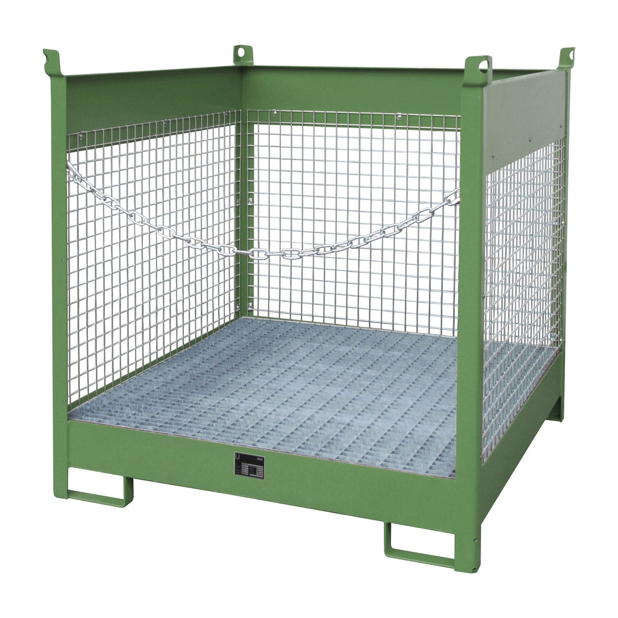 BAUER Südlohn Fass-Stapelpalette Typ FSP-4 D RAL 6011 Resedagrün - Art.-Nr. 4442-08-0000-4