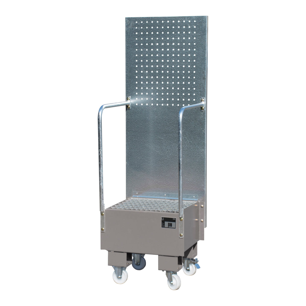 BAUER Südlohn Fahrbare Auffangwanne mit Lochplattenwand Typ LPW 60-1 RAL 7005 Mausgrau - Art.-Nr. 4447-55-0000-5