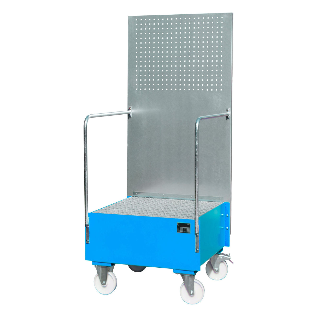 BAUER Südlohn Fahrbare Auffangwanne mit Lochplattenwand Typ LPW 200-1 RAL 5012 Lichtblau - Art.-Nr. 4447-58-0000-3