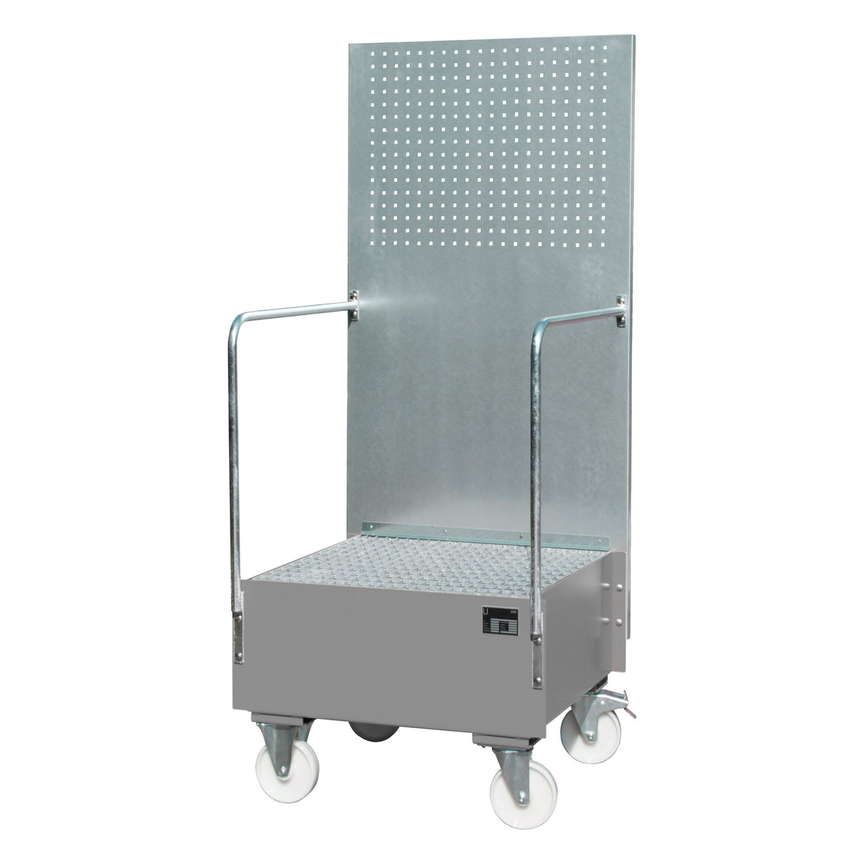 BAUER Südlohn Fahrbare Auffangwanne mit Lochplattenwand Typ LPW 200-1 RAL 7005 Mausgrau - Art.-Nr. 4447-58-0000-5