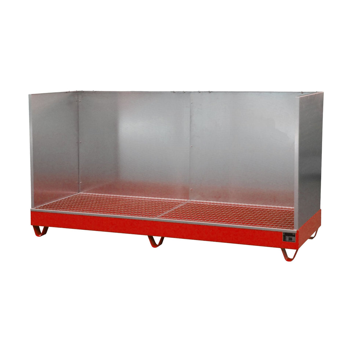 BAUER Südlohn Auffangwanne 2000 Typ 2042/SW / 2043/SW RAL 3000 Feuerrot - Art.-Nr. 4471-18-2000-2