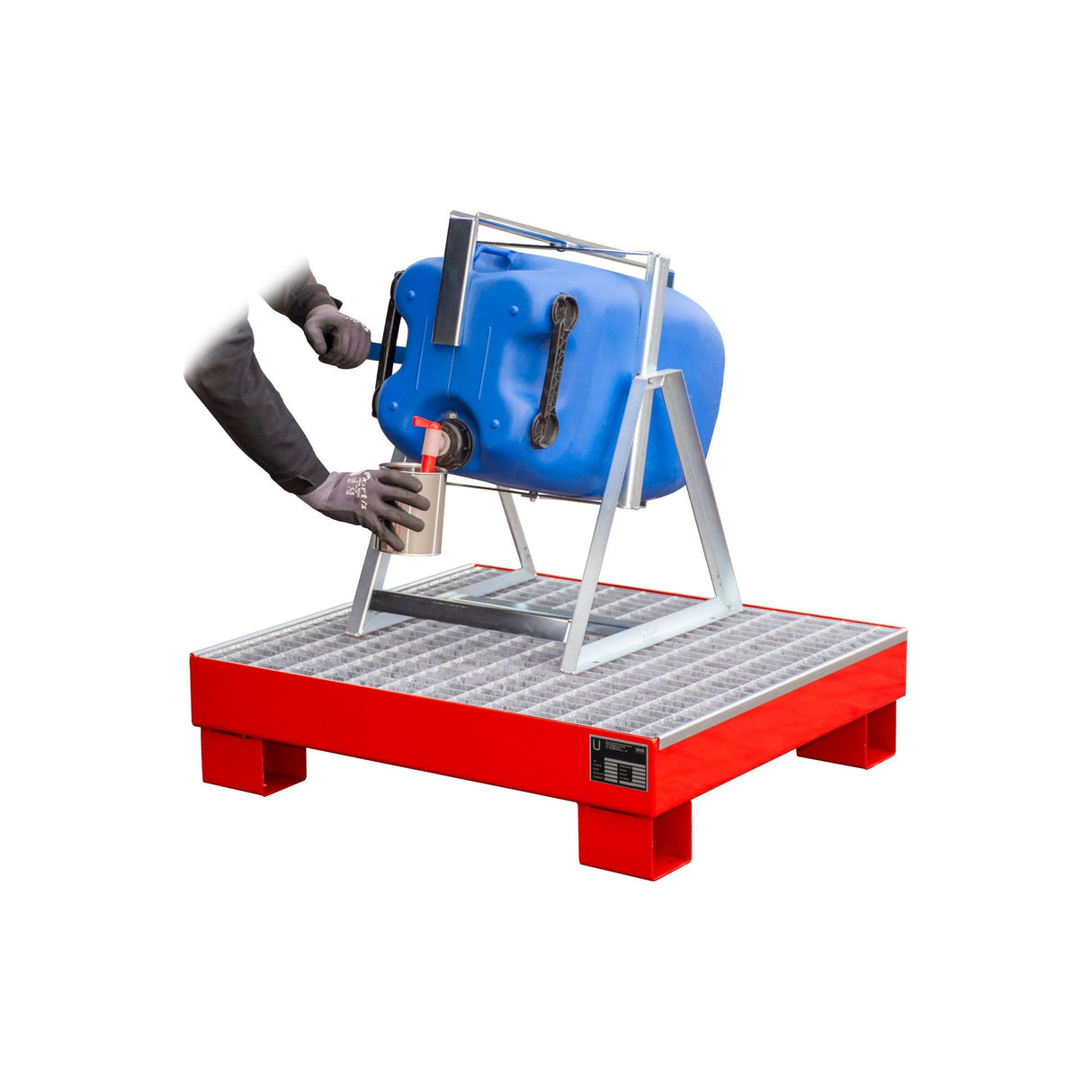 BAUER Südlohn Auffangwanne Typ AW 60-2/M RAL 3000 Feuerrot - Art.-Nr. 4471-57-0000-2