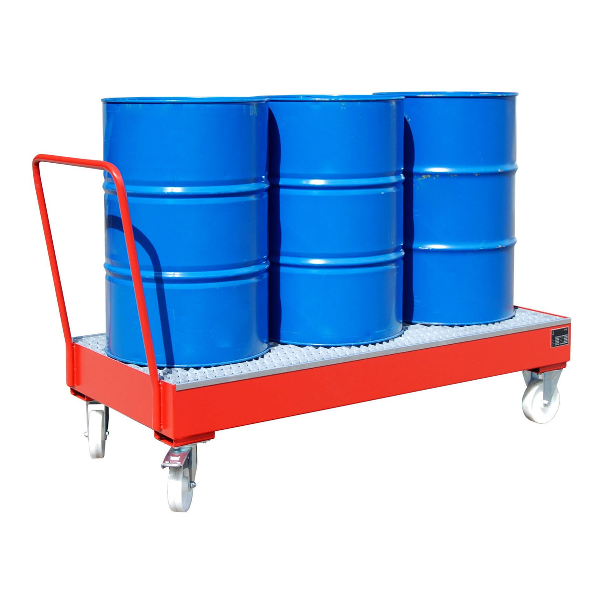 BAUER Südlohn Fahrbare Auffangwanne 2000 Typ 2050 SR / 2051 SR RAL 3000 Feuerrot - Art.-Nr. 4471-95-0000-2