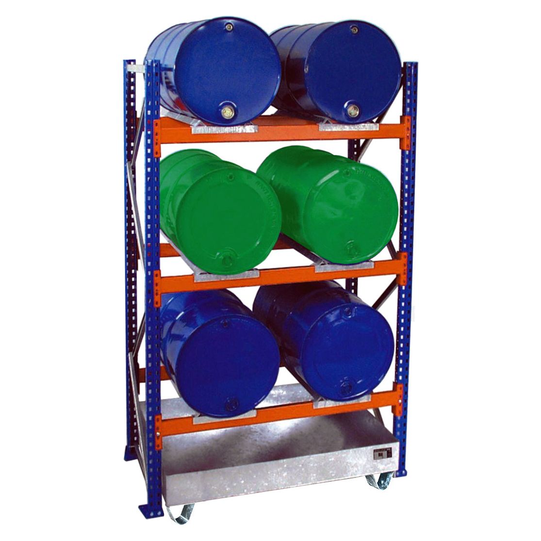 BAUER Südlohn Fassregal mit Auffangwanne Fassregale mit Auffangwannen 3000 Typ 3002 - Art.-Nr. 4473-02-0000-7