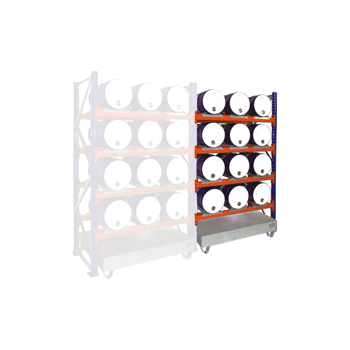 BAUER Südlohn Fassregal mit Auffangwanne Fassregale mit Auffangwannen 3000 Typ 3007 - Art.-Nr. 4473-10-0000-7