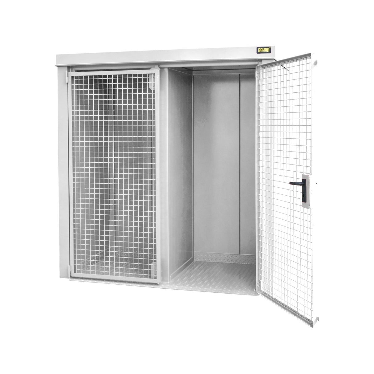 BAUER Südlohn Gasflaschen-Container Typ GFC-B/W M1 RAL 9002 Grauweiß - Art.-Nr. 4477-31-1000-18