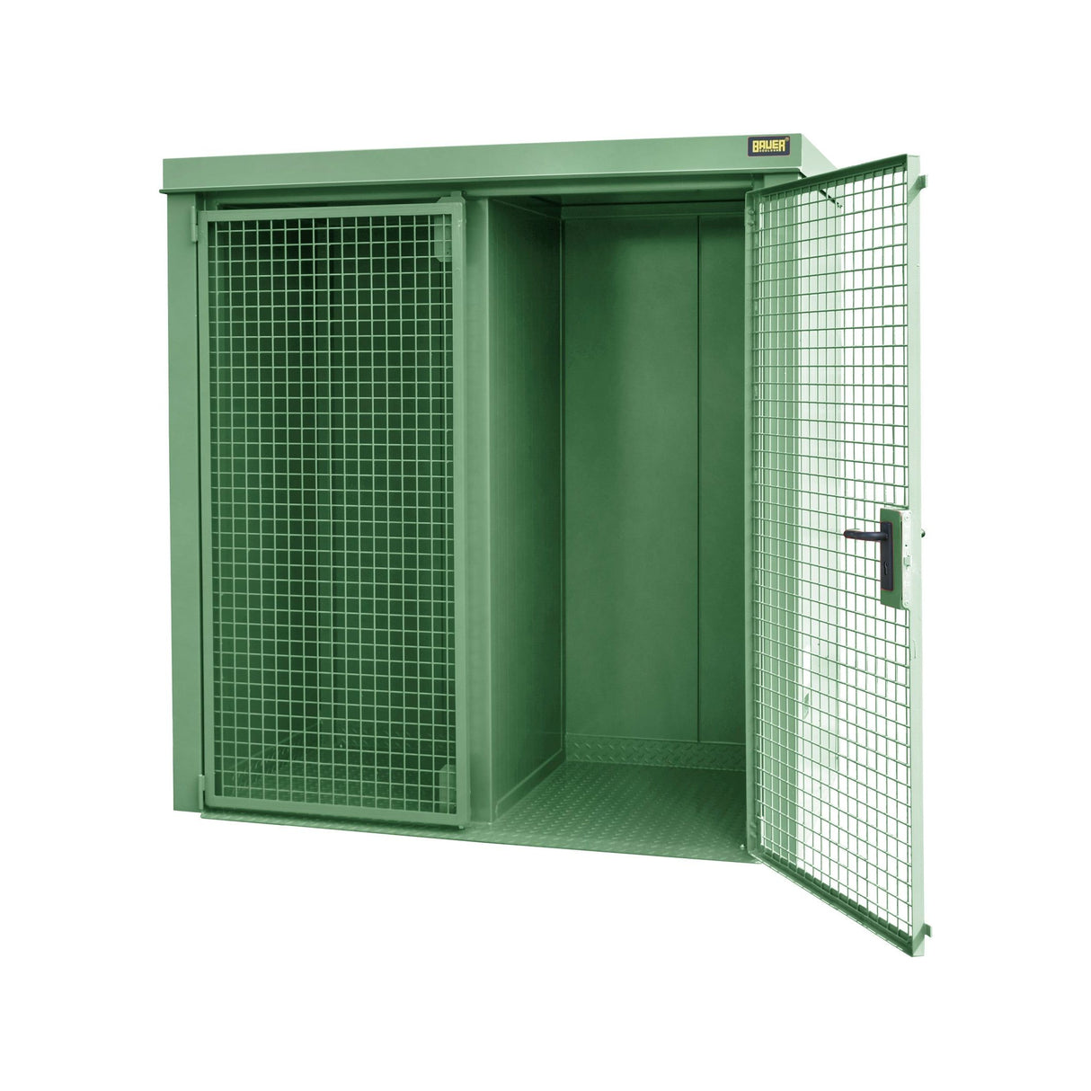 BAUER Südlohn Gasflaschen-Container Typ GFC-B/W M1 RAL 6011 Resedagrün - Art.-Nr. 4477-31-1000-4