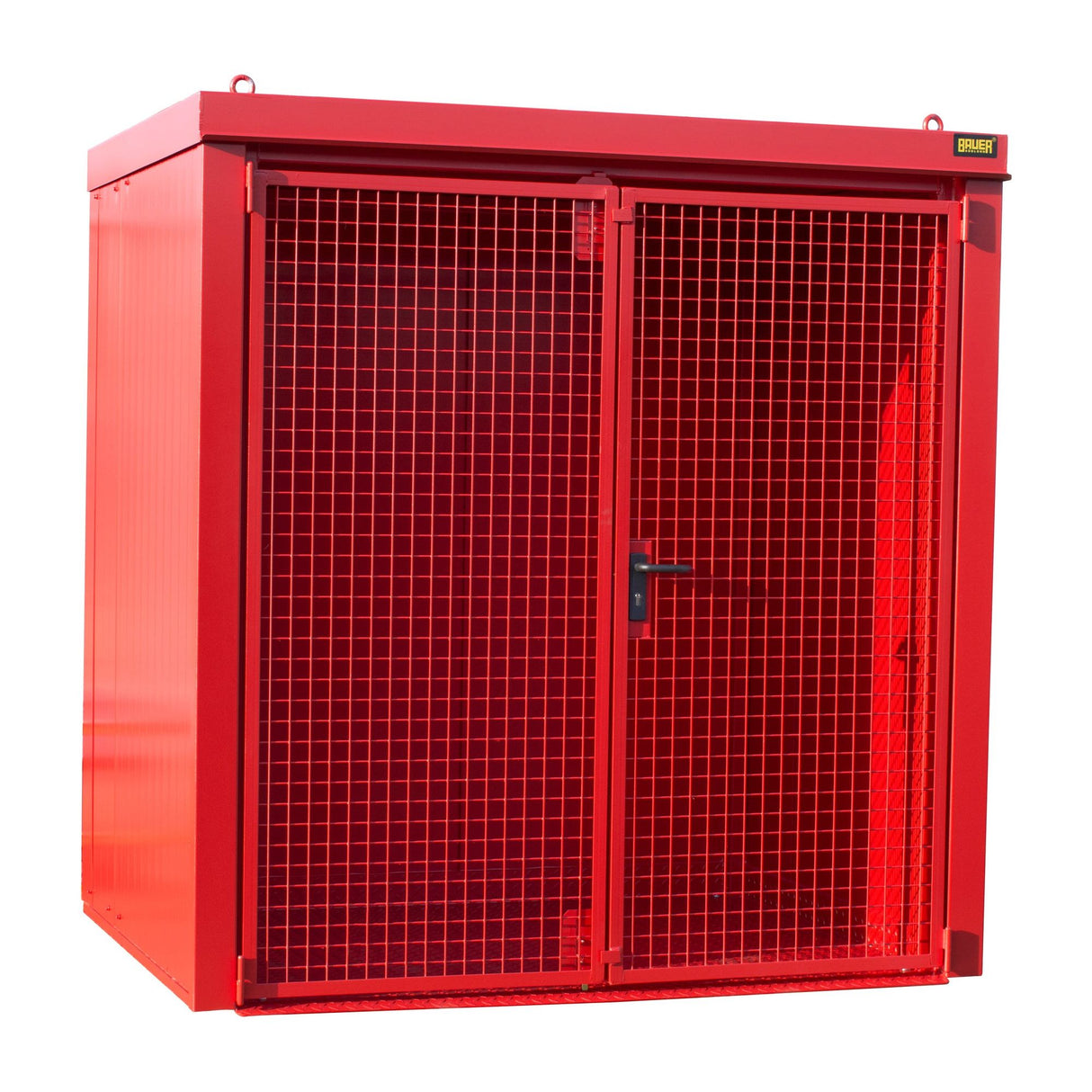 BAUER Südlohn Gasflaschen-Container Typ GFC-B M2 RAL 3000 Feuerrot - Art.-Nr. 4477-32-0000-2