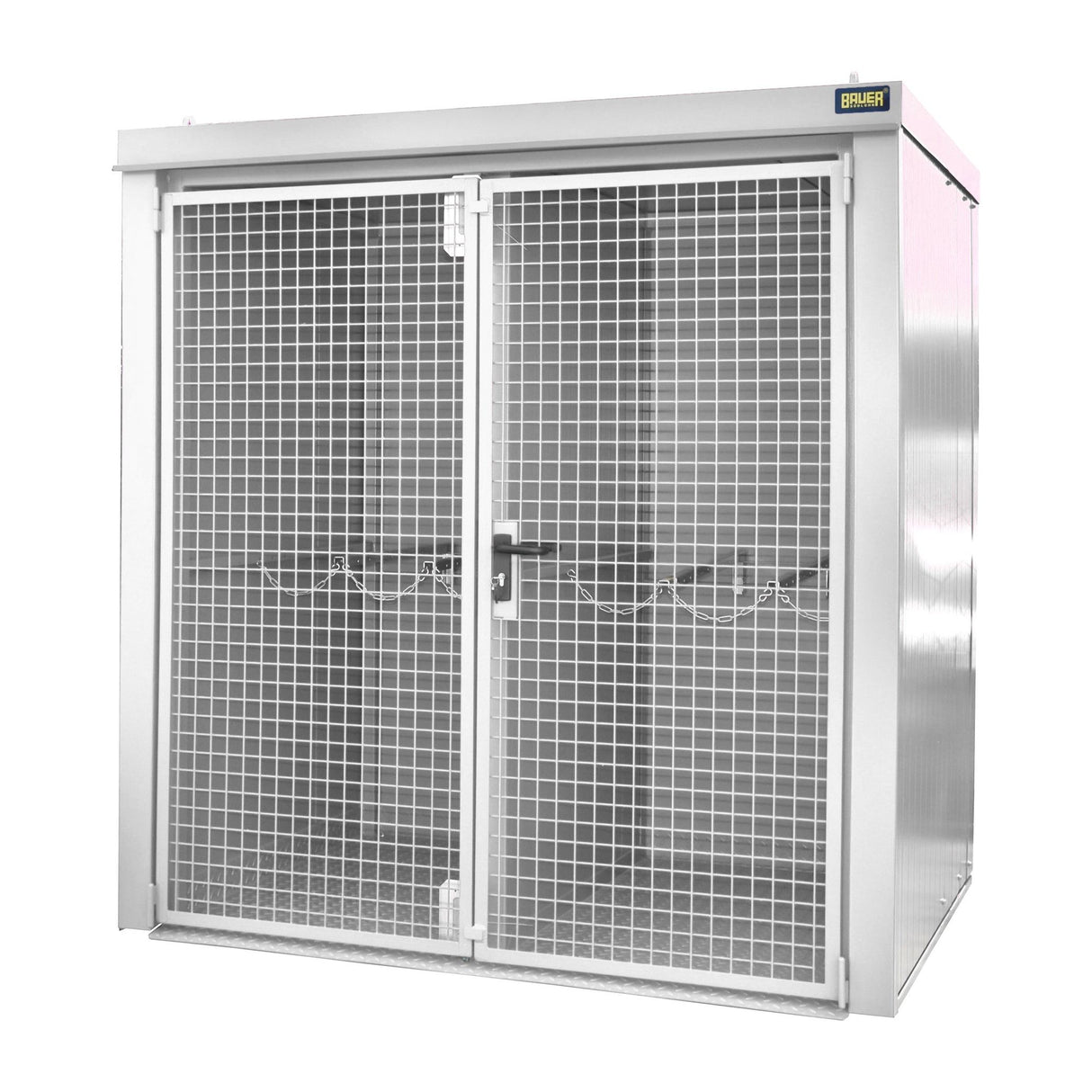 BAUER Südlohn Gasflaschen-Container Typ GFC-B/W M2 RAL 9002 Grauweiß - Art.-Nr. 4477-32-1000-18