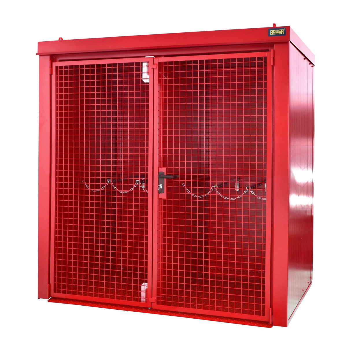 BAUER Südlohn Gasflaschen-Container Typ GFC-B/W M2 RAL 3000 Feuerrot - Art.-Nr. 4477-32-1000-2