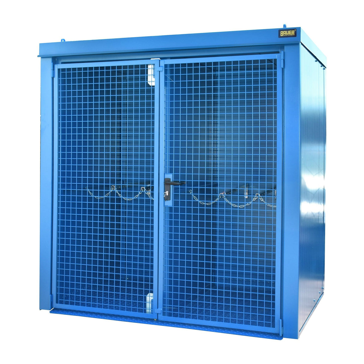 BAUER Südlohn Gasflaschen-Container Typ GFC-B/W M2 RAL 5012 Lichtblau - Art.-Nr. 4477-32-1000-3