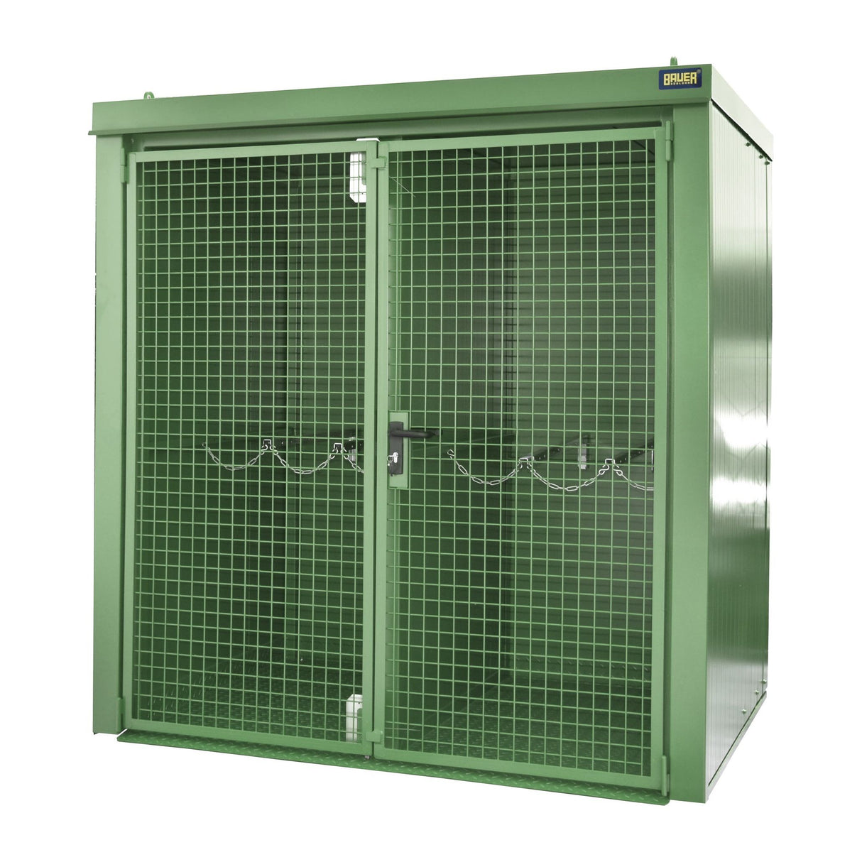 BAUER Südlohn Gasflaschen-Container Typ GFC-B/W M2 RAL 6011 Resedagrün - Art.-Nr. 4477-32-1000-4