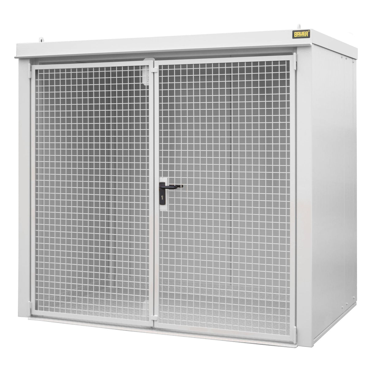 BAUER Südlohn Gasflaschen-Container Typ GFC-B M3 RAL 9002 Grauweiß - Art.-Nr. 4477-33-0000-18