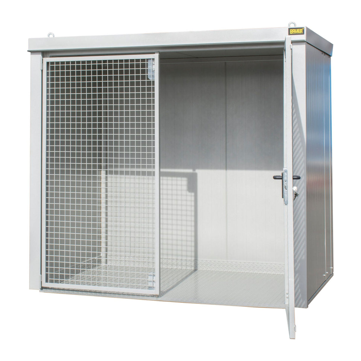 BAUER Südlohn Gasflaschen-Container Typ GFC-B M3 RAL 9002 Grauweiß - Art.-Nr. 4477-33-0000-18