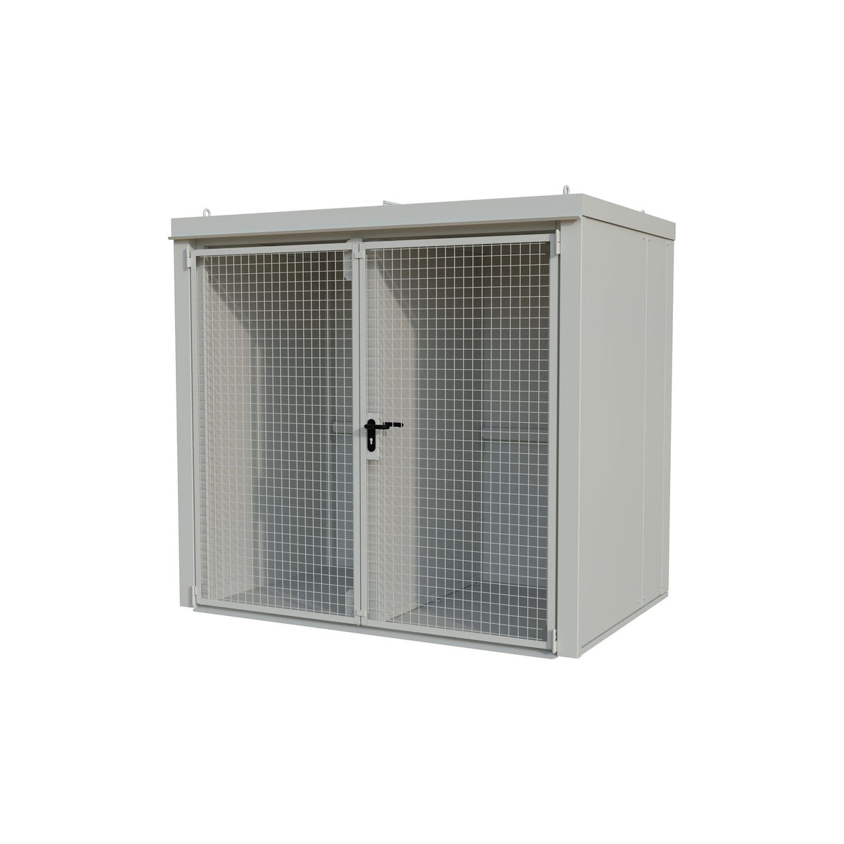 BAUER Südlohn Gasflaschen-Container Typ GFC-B/W M3 RAL 9002 Grauweiß - Art.-Nr. 4477-33-1000-18