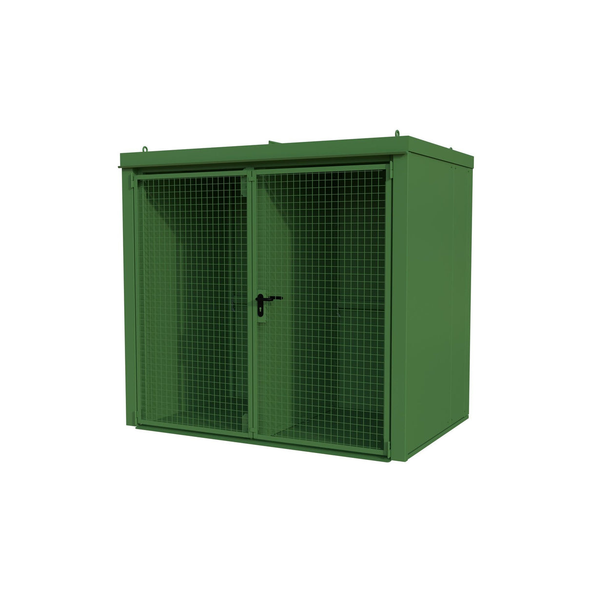 BAUER Südlohn Gasflaschen-Container Typ GFC-B/W M3 RAL 6011 Resedagrün - Art.-Nr. 4477-33-1000-4