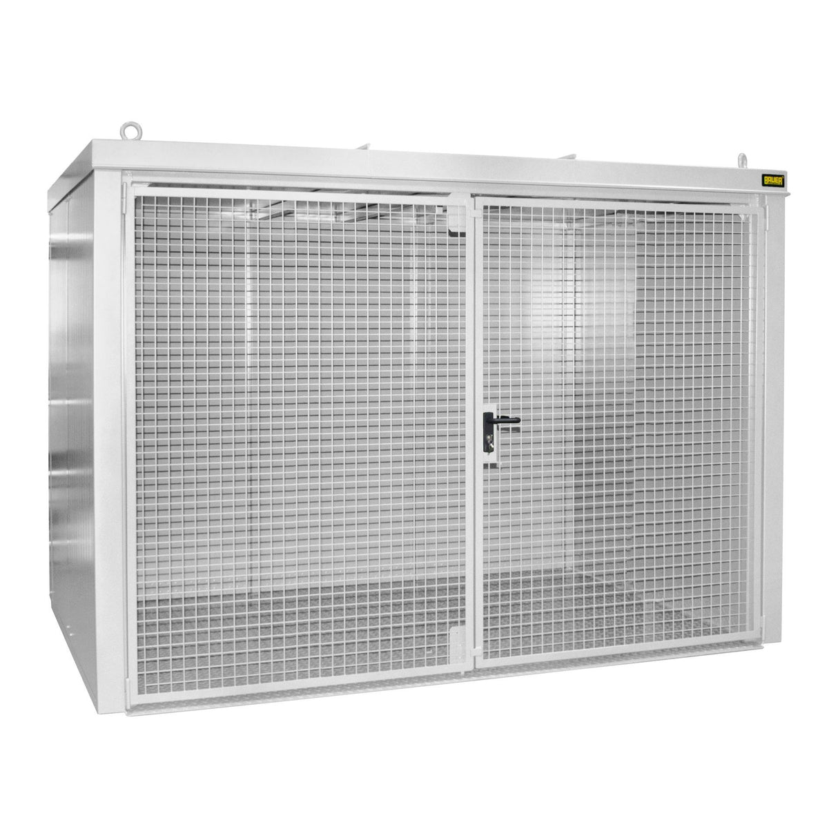 BAUER Südlohn Gasflaschen-Container Typ GFC-B M4 RAL 9002 Grauweiß - Art.-Nr. 4477-34-0000-18