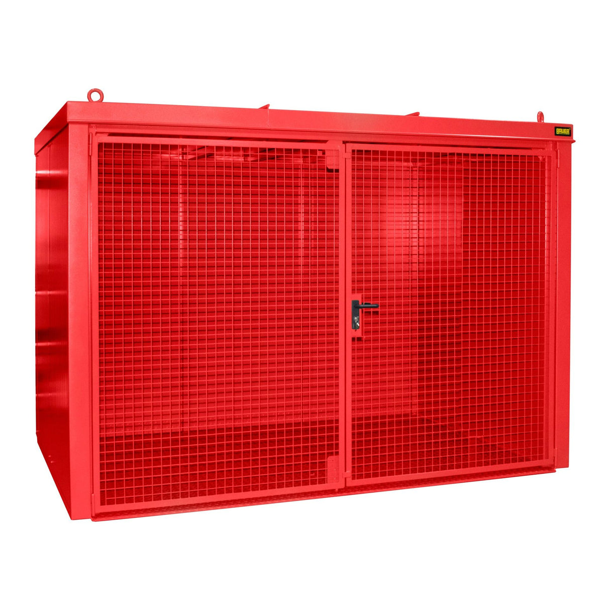 BAUER Südlohn Gasflaschen-Container Typ GFC-B M4 RAL 3000 Feuerrot - Art.-Nr. 4477-34-0000-2