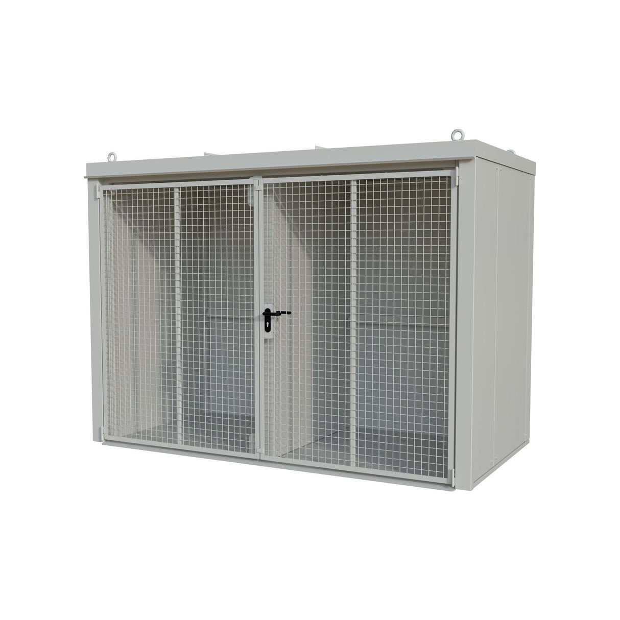 BAUER Südlohn Gasflaschen-Container Typ GFC-B/W M4 RAL 9002 Grauweiß - Art.-Nr. 4477-34-1000-18