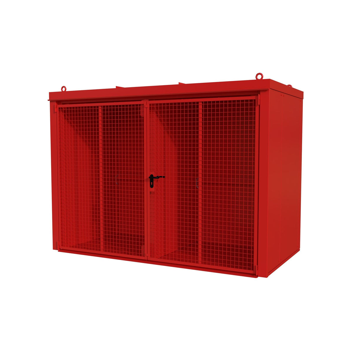 BAUER Südlohn Gasflaschen-Container Typ GFC-B/W M4 RAL 3000 Feuerrot - Art.-Nr. 4477-34-1000-2