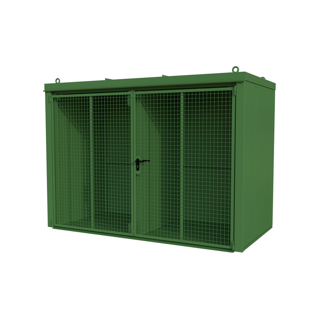 BAUER Südlohn Gasflaschen-Container Typ GFC-B/W M4 RAL 6011 Resedagrün - Art.-Nr. 4477-34-1000-4