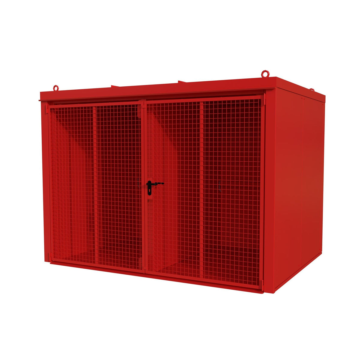 BAUER Südlohn Gasflaschen-Container Typ GFC-B/W M5 RAL 3000 Feuerrot - Art.-Nr. 4477-35-1000-2