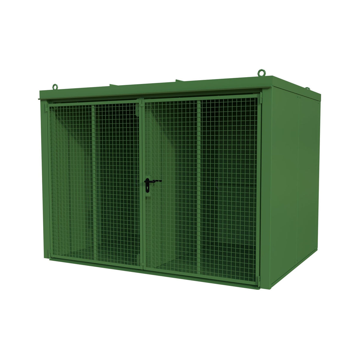 BAUER Südlohn Gasflaschen-Container Typ GFC-B/W M5 RAL 6011 Resedagrün - Art.-Nr. 4477-35-1000-4