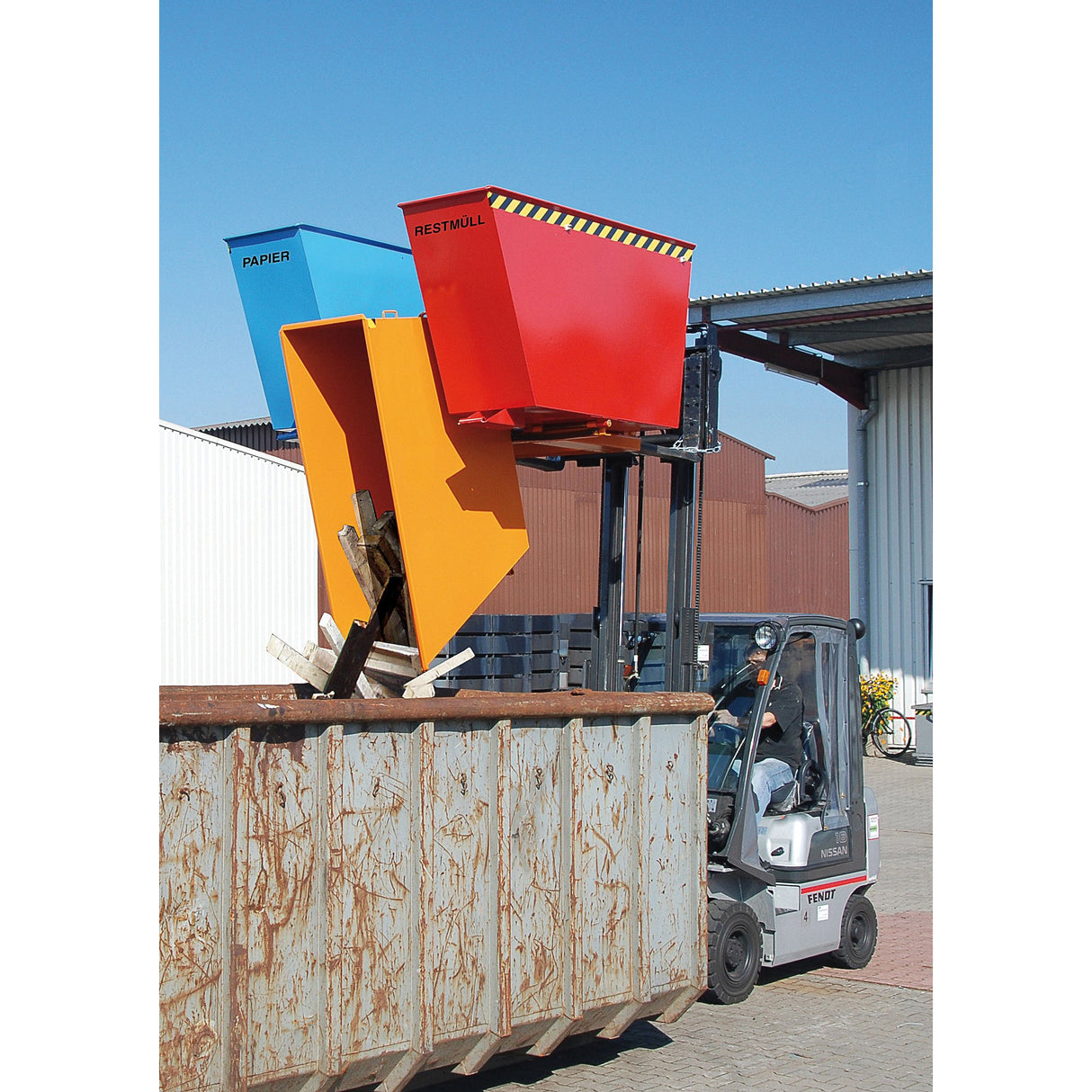 BAUER Südlohn Kippbehälter Typ TRIO RAL 2000 Gelborange - Art.-Nr. 4480-01-0000-1