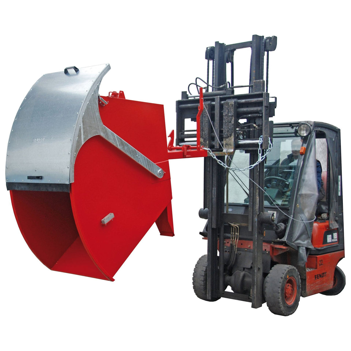 BAUER Südlohn Kippbehälter Typ RD 750 RAL 3000 Feuerrot - Art.-Nr. 4483-01-0000-2