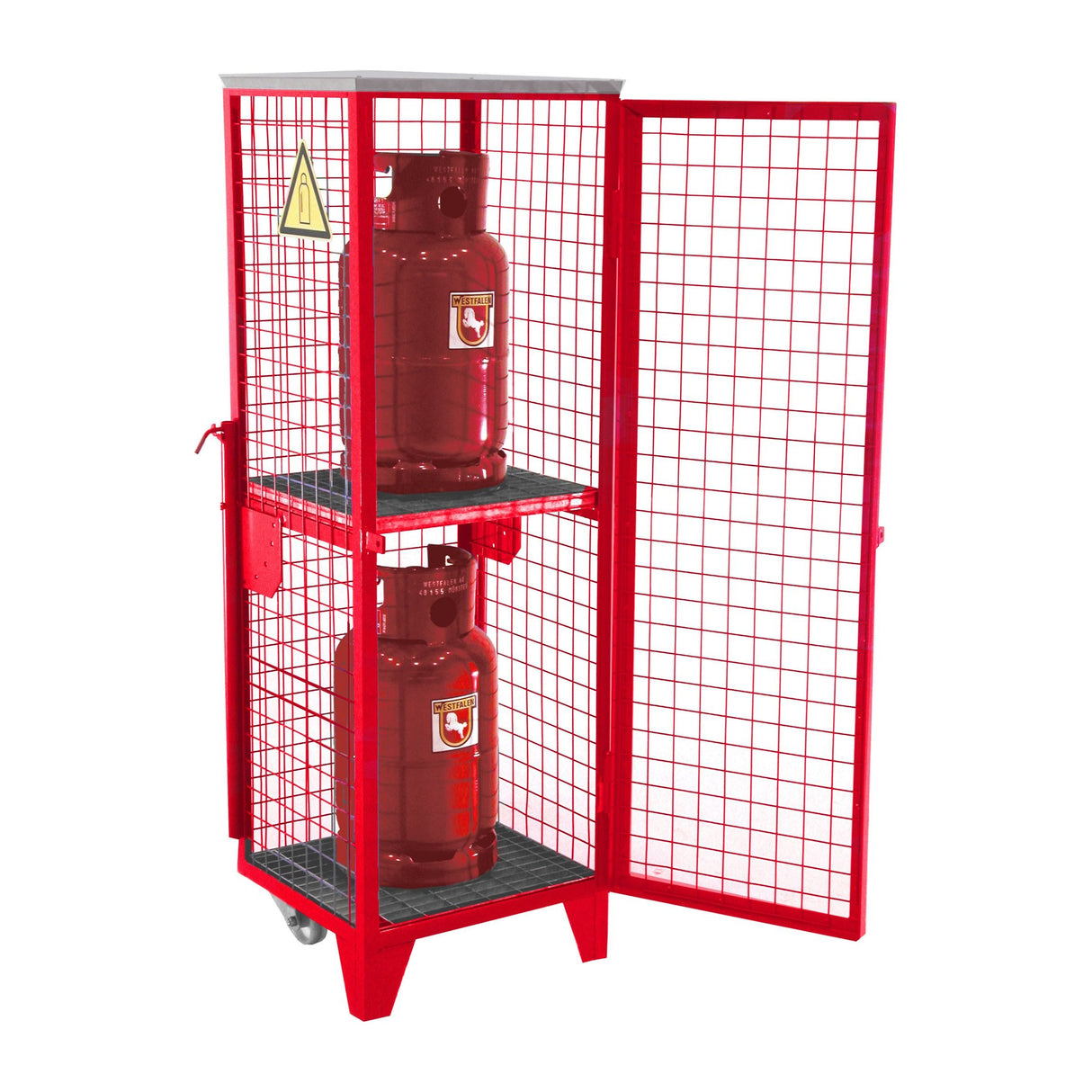 BAUER Südlohn Gasflaschen-Depot Typ GFD-R 2 RAL 3000 Feuerrot - Art.-Nr. 4495-01-0000-2