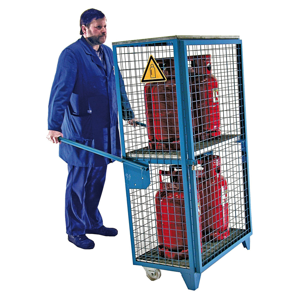 BAUER Südlohn Gasflaschen-Depot Typ GFD-R 4 RAL 5012 Lichtblau - Art.-Nr. 4495-02-0000-3