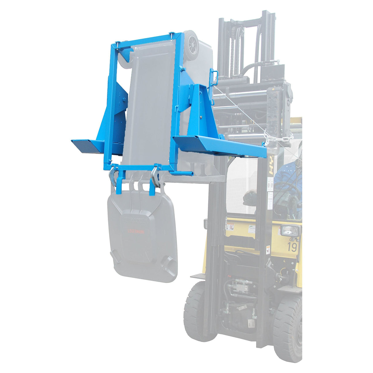 BAUER Südlohn Mülltonnen-Kipper Typ MK 240 RAL 5012 Lichtblau - Art.-Nr. 4496-01-0000-3