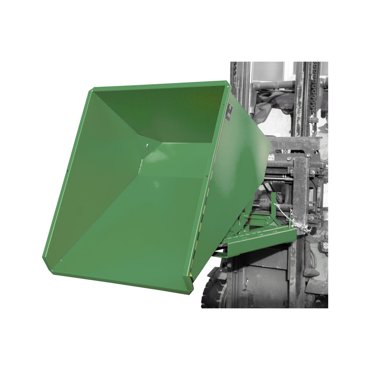 BAUER Südlohn Späne-Kippbehälter ®-E Typ EXPO-E 600 RAL 6011 Resedagrün - Art.-Nr. 4498-51-0000-4