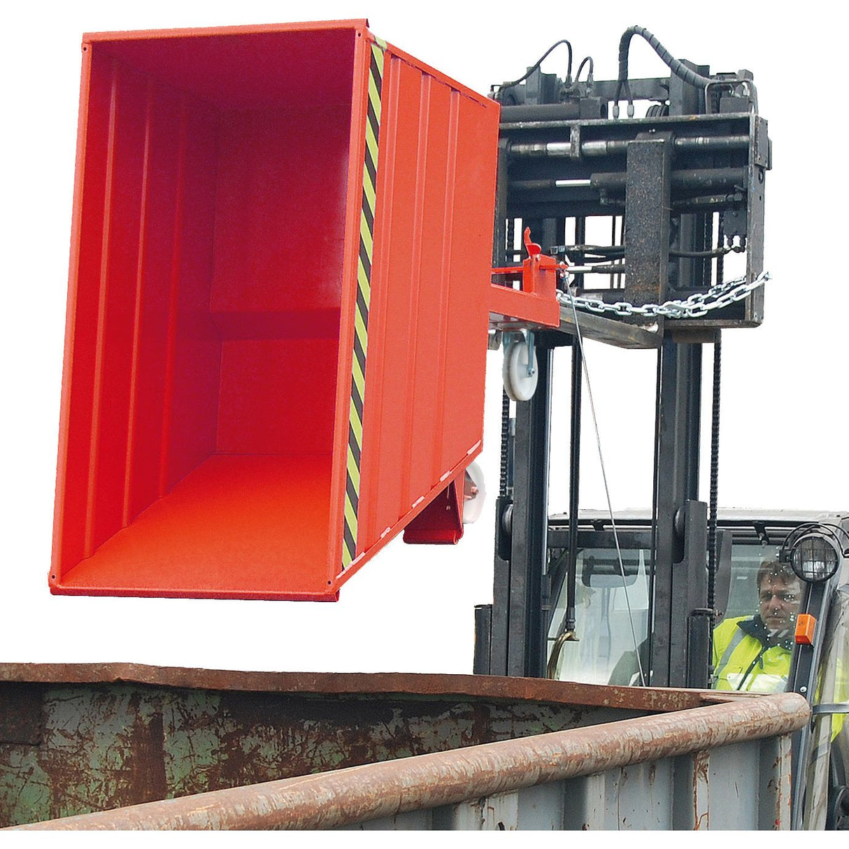 BAUER Südlohn Kippbehälter Typ VG 900 RAL 3000 Feuerrot - Art.-Nr. 4535-03-0000-2