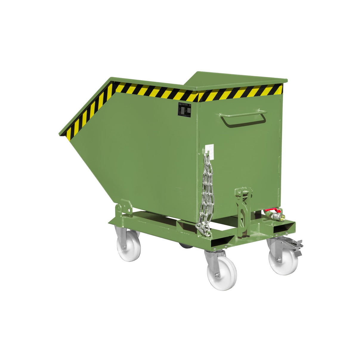 BAUER Südlohn Späne-Kippmulde Typ SKK 400 RAL 6011 Resedagrün - Art.-Nr. 4541-09-0000-4