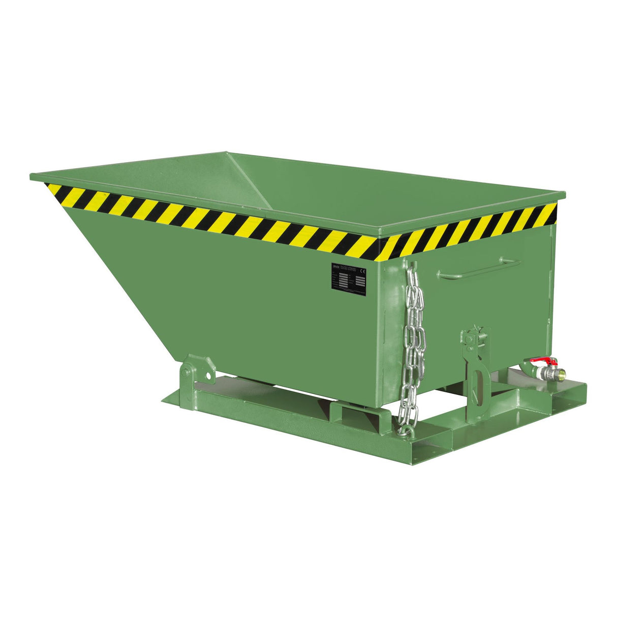 BAUER Südlohn Späne-Kippmulde Typ SKN 400 RAL 6011 Resedagrün - Art.-Nr. 4541-14-0000-4