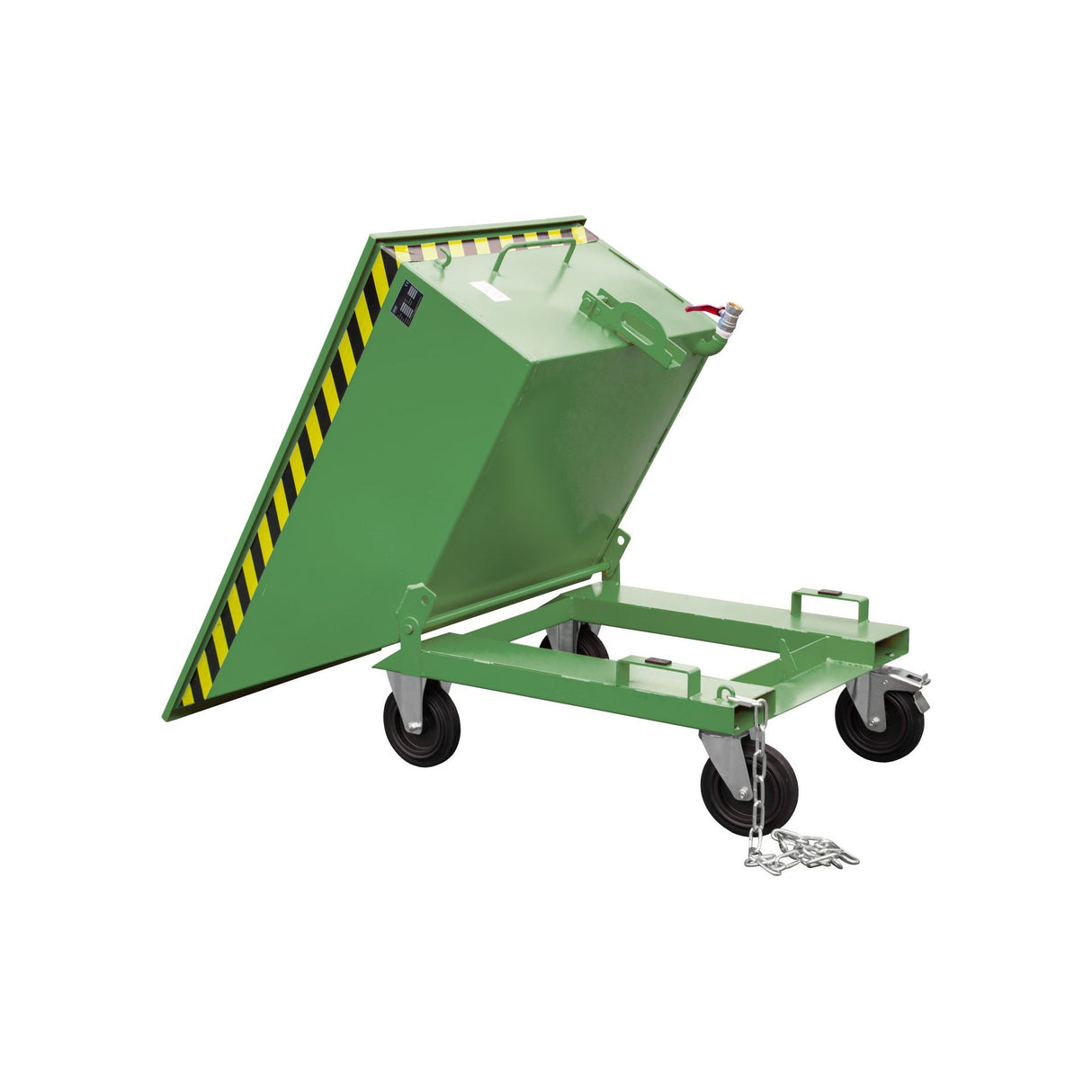 BAUER Südlohn Späne-Kippmulde Typ SKN 400 RAL 6011 Resedagrün - Art.-Nr. 4541-14-0000-4