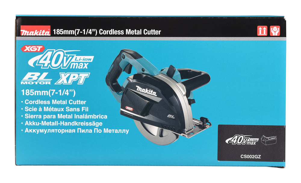 Makita Akku-Metallhandkreissäge – bürstenlos, mit Staubbox & Doppel-LED - CS002GZ