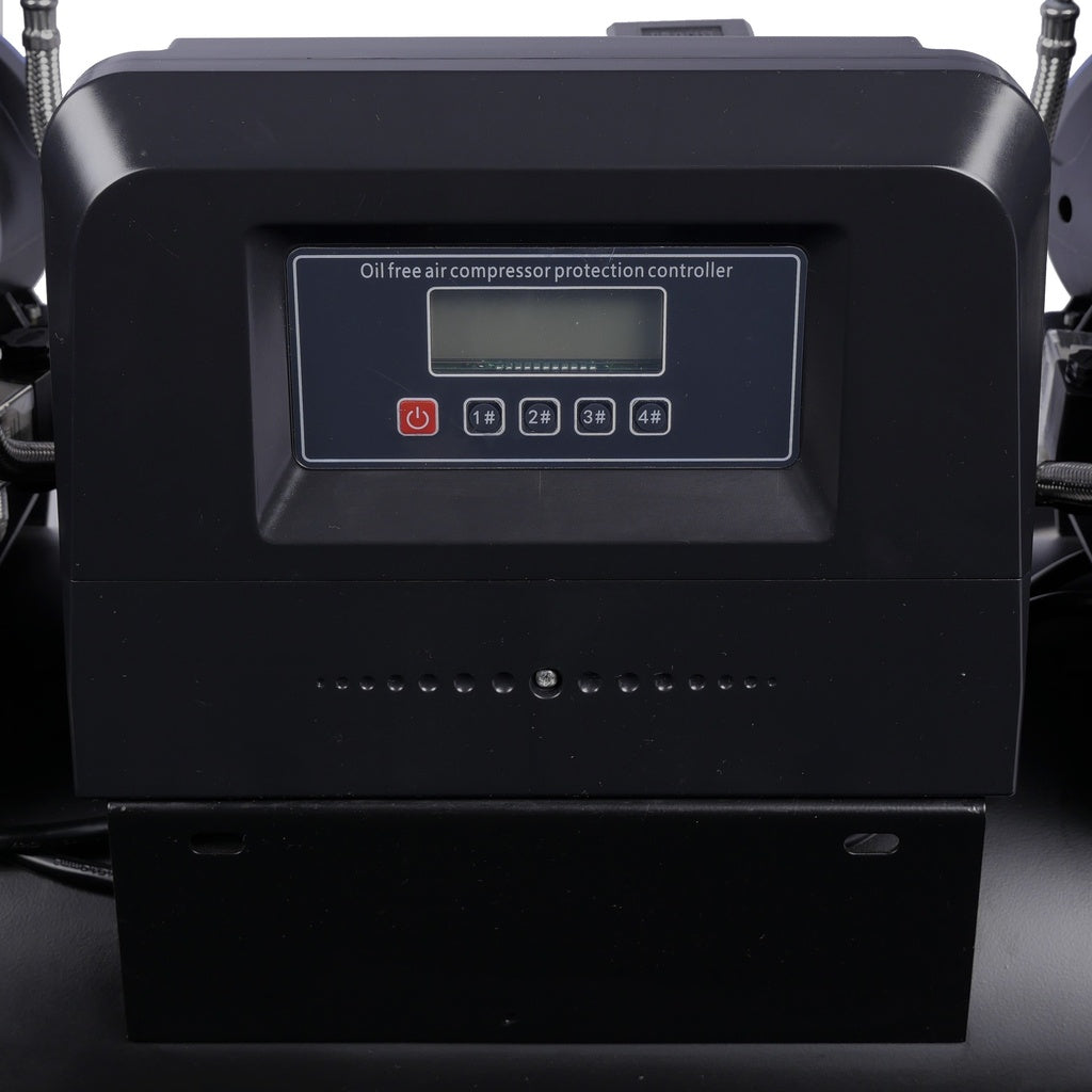 AirPro 380 L/min Ölfreier Flüsterkompressor, Silent Kompressor - 4x2 PS - 120 L Tankvolumen, 400V - CP56P4T120