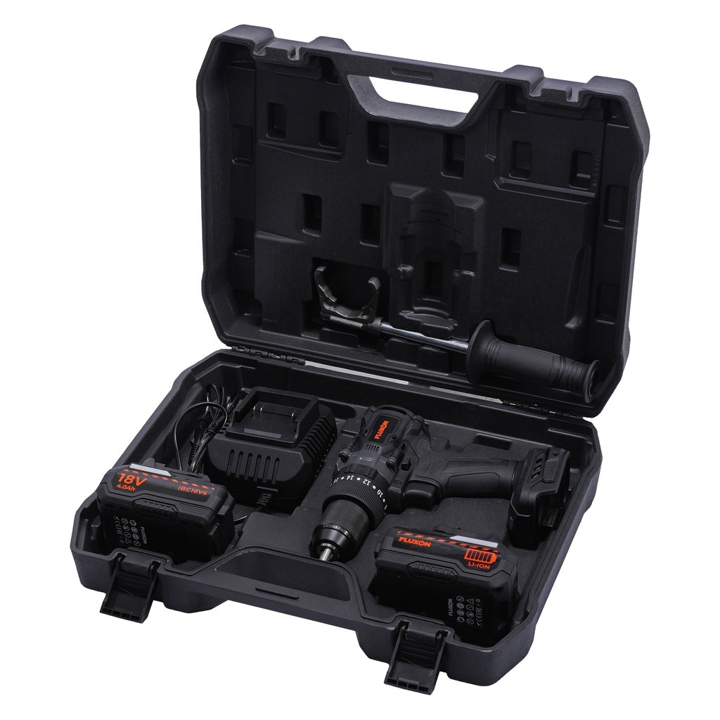 Fluxon 18V Profi Akkuschlagbohrschrauber, Brushless Schlagbohrmaschine
