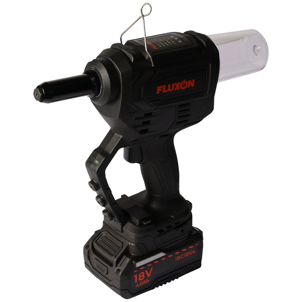 Fluxon Akku Blindnietzange inkl. 4 Ah Akku & Ladegerät – IR28N20B1