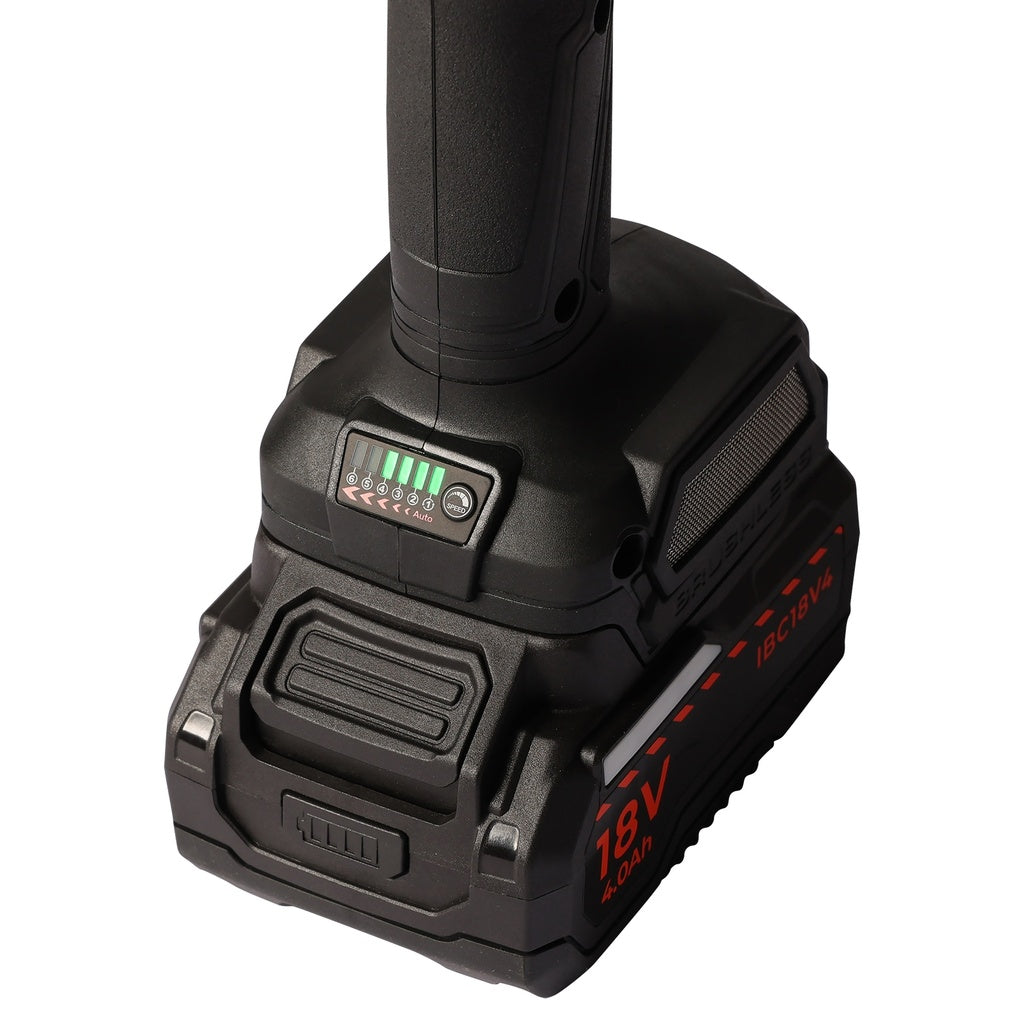 Fluxon Akku Geradschleifer inkl. 4 Ah Akku & Ladegerät – IAG06V18B1