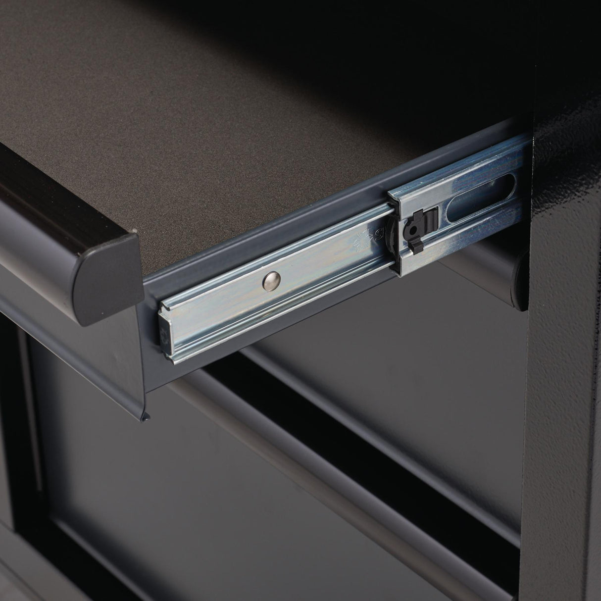 BUNKER Profi Werkbank 41 Zoll, 104 cm - Grau - Werkbank mit Schubladen - 7 - Werkbank mit Rollen - D08216