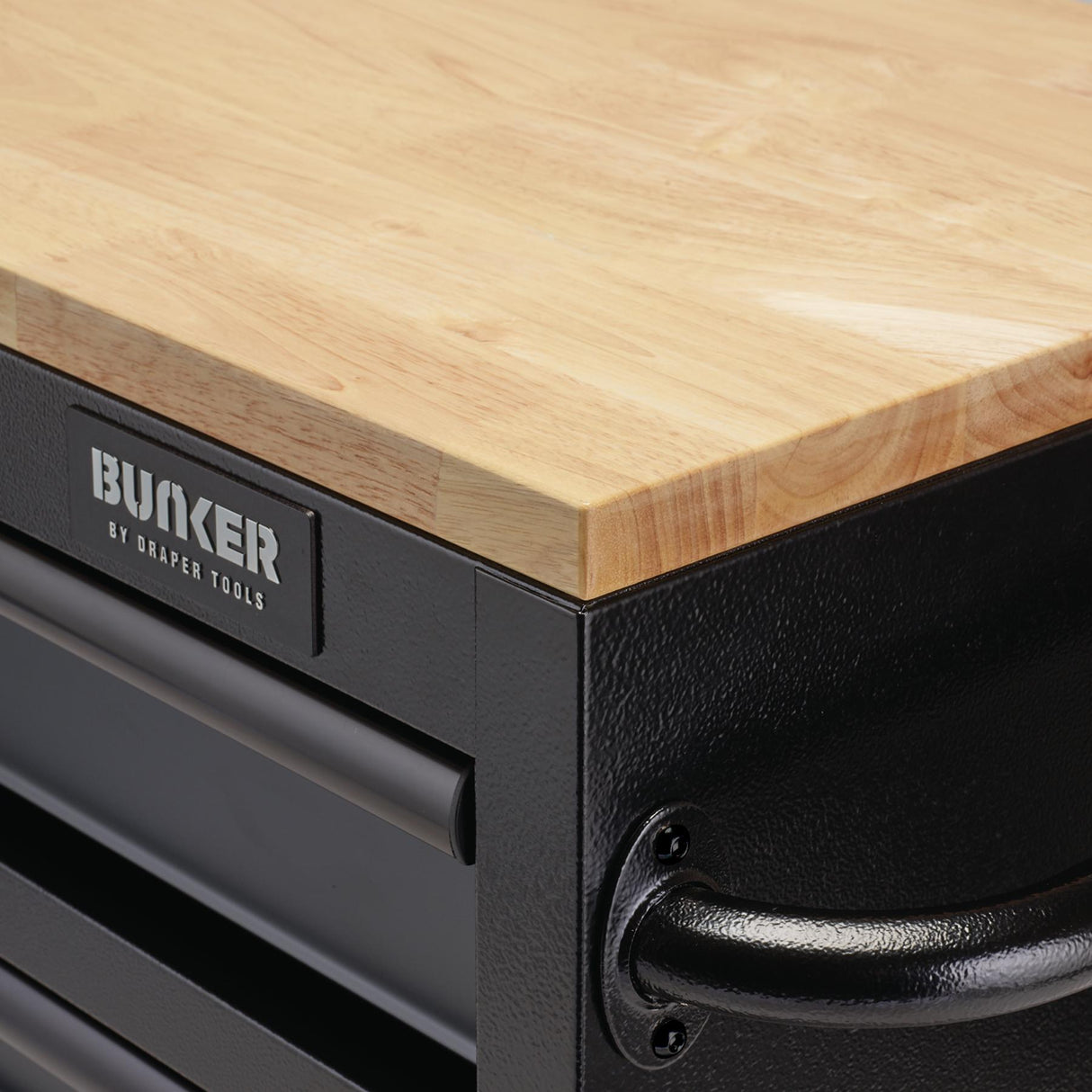 BUNKER Profi Werkbank 41 Zoll, 104 cm - Grau - Werkbank mit Schubladen - 7 - Werkbank mit Rollen - D08216