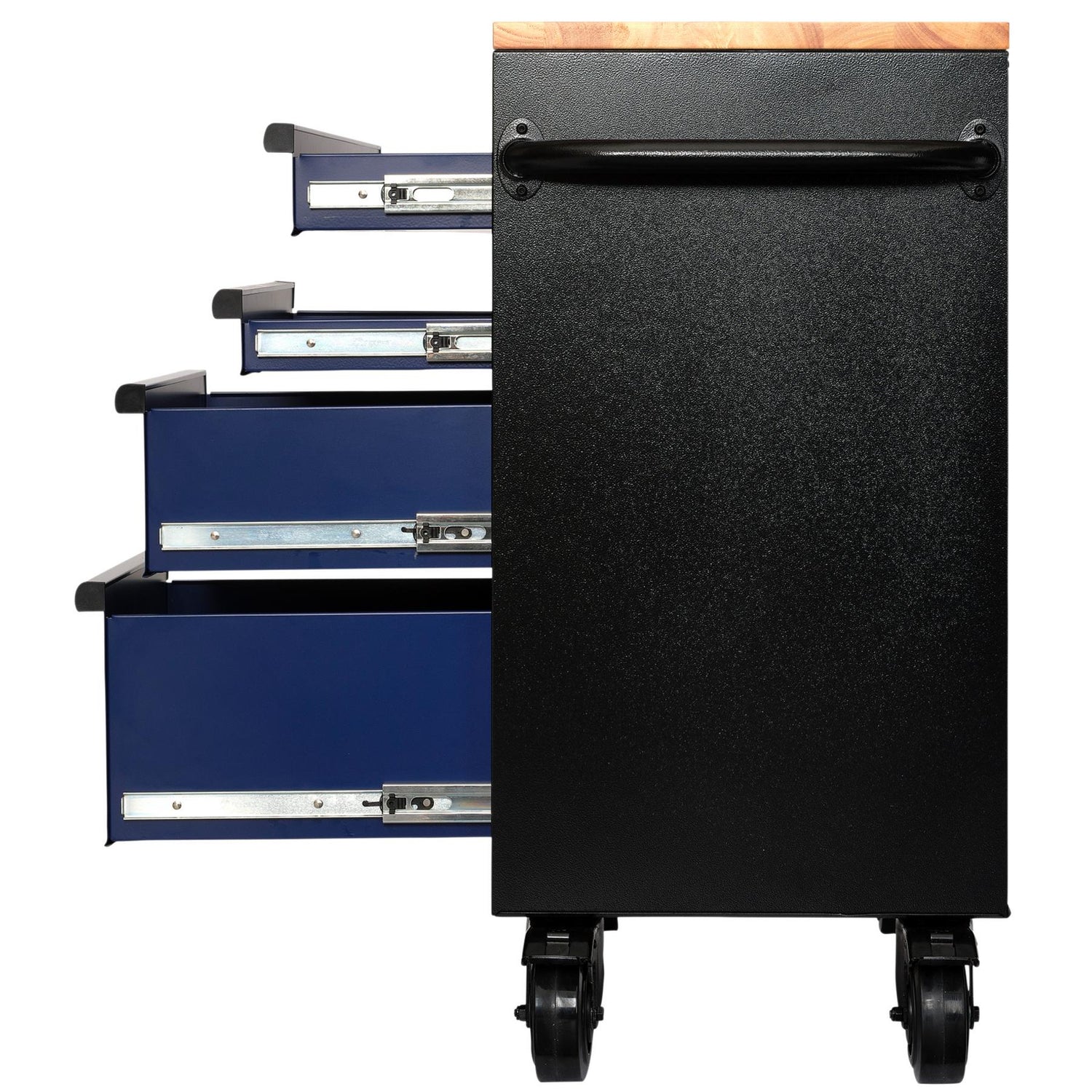 BUNKER Profi Werkbank  41 Zoll, 104 cm - Blau  - Werkbank mit Schubladen - 7 - Werkbank mit Rollen - D08222