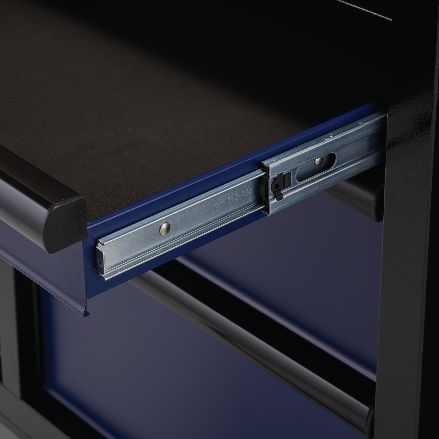BUNKER Profi Werkbank  41 Zoll, 104 cm - Blau  - Werkbank mit Schubladen - 7 - Werkbank mit Rollen - D08222