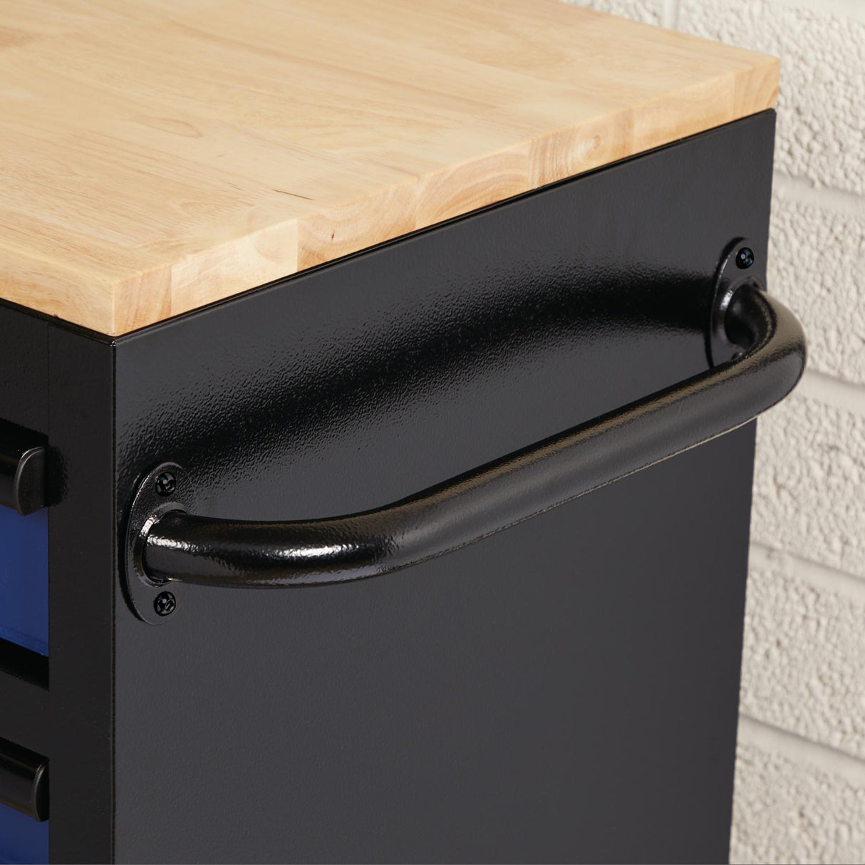 BUNKER Profi Werkbank  41 Zoll, 104 cm - Blau  - Werkbank mit Schubladen - 7 - Werkbank mit Rollen - D08222