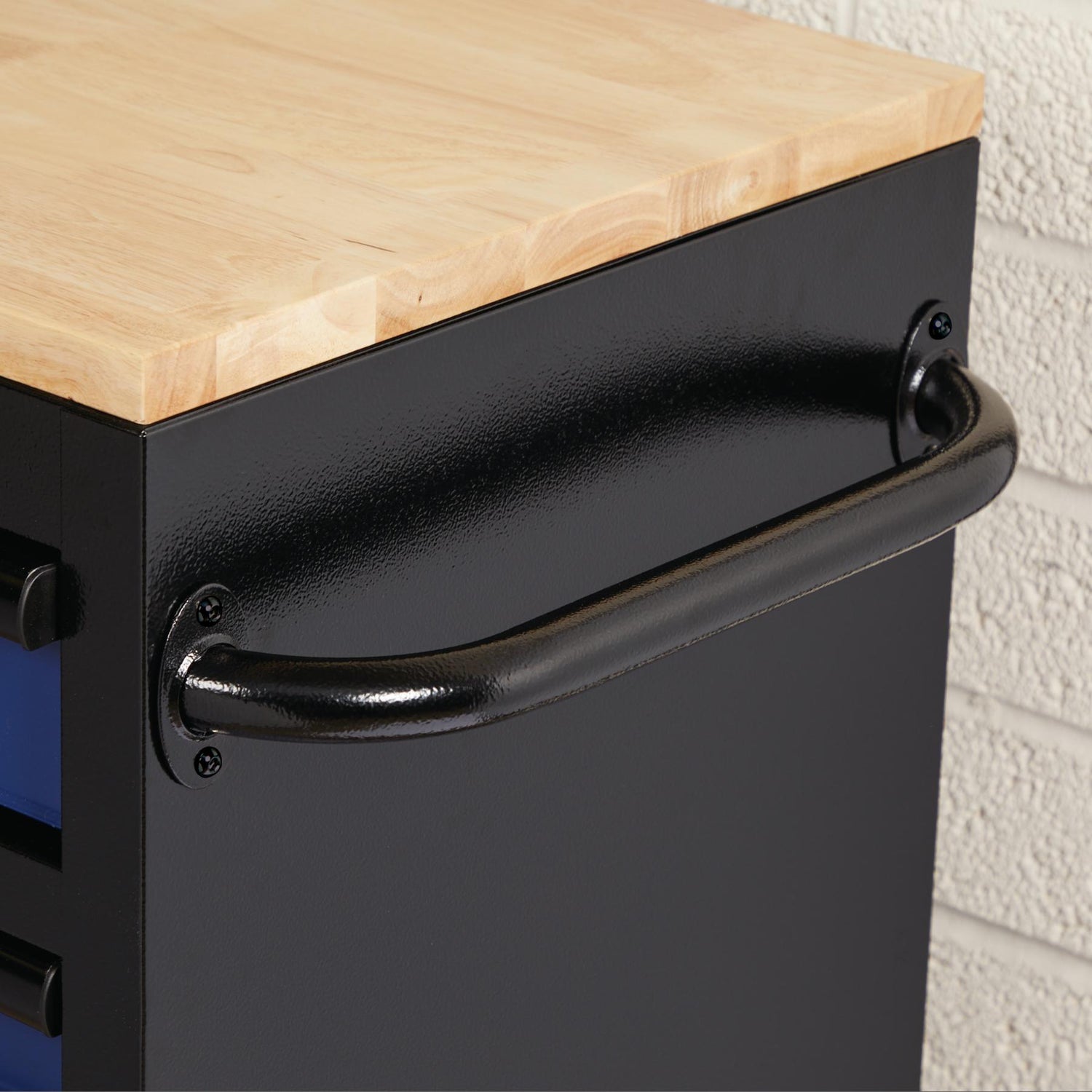 BUNKER Profi Werkbank  41 Zoll, 104 cm - Blau  - Werkbank mit Schubladen - 7 - Werkbank mit Rollen - D08222